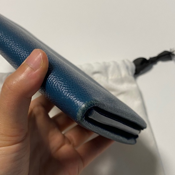 Authentic Celine blue half Zipped Wallet Preloved - Picture 7 of 14